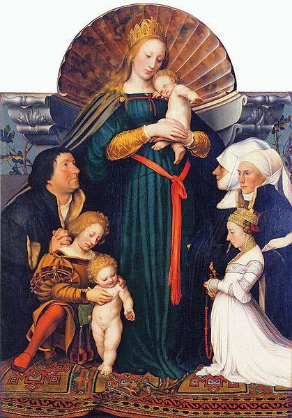 Hans holbein the younger Darmstadt Madonna, France oil painting art